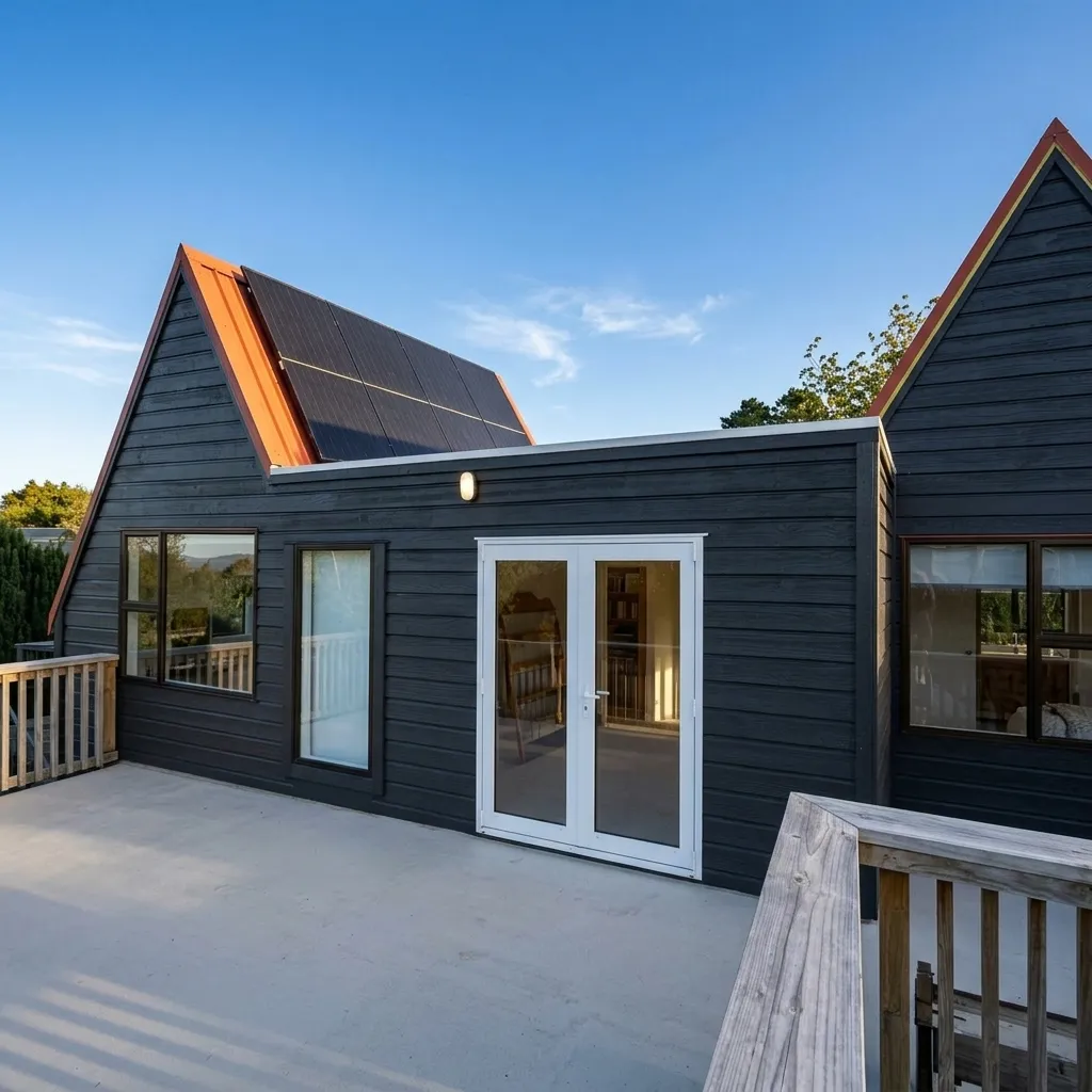 Freshly painted exterior cladding on a Dunedin property
